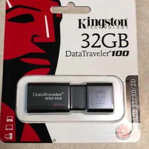 Kingston Technology Data Traveler 32GB USB Storage Device New, Unopened (2)